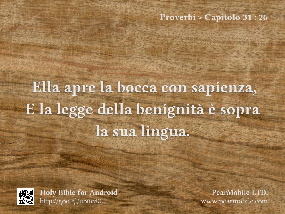 Proverbi, Capitolo 31:26